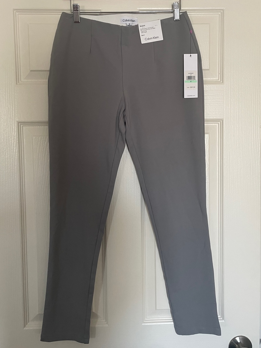 🩶 Calvin Klein Gray Slim Stretch Straight Leg Trousers 🩶